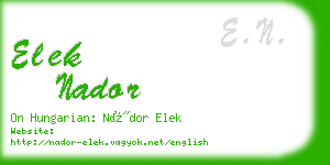 elek nador business card